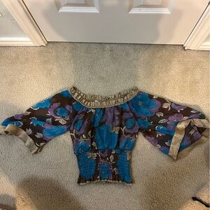 Mary-Kate and Ashley Floral Off The Shoulder 2000s Top